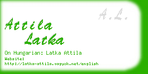attila latka business card